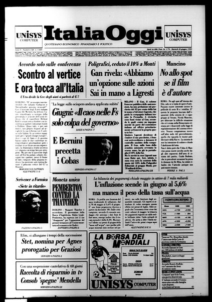 Italia oggi : quotidiano di economia finanza e politica